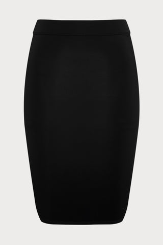 Pure Tentation Sheer Back Skirt in Black & Nude