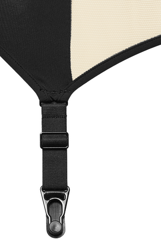 Black & Nude Suspender Belt - Maison Close Pure Tentation