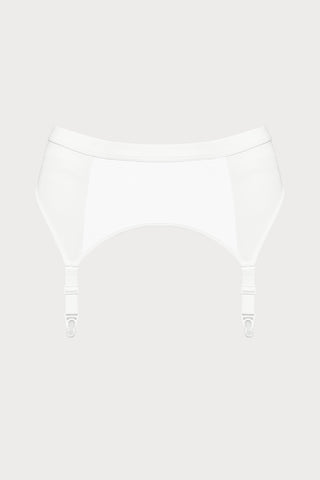 Pure Tentation Suspender Belt in White
