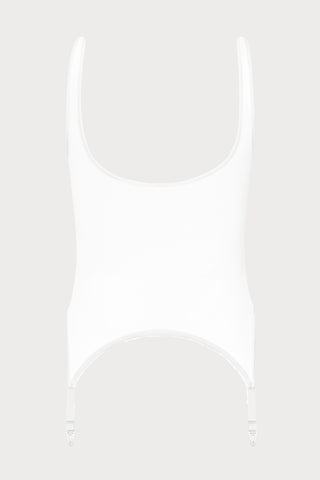 Pure Tentation Suspender Tank Top in White