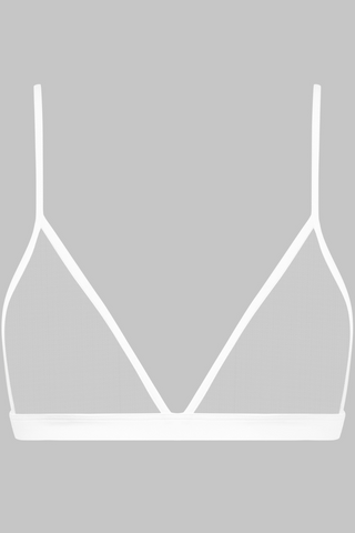 Maison Close Pure Tentation Sheer White Wireless Triangle Bra