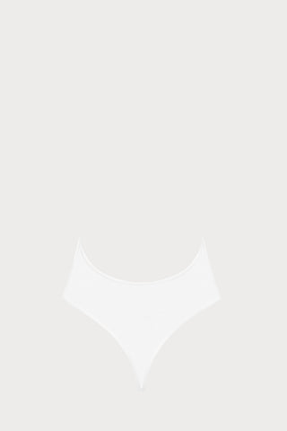 Pure Tentation V Neck Thong Body in White