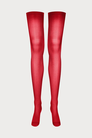 Maison Close Red Purple Cut & Curled Stockings 40 Denier