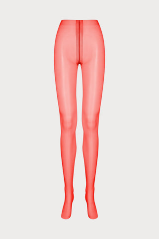 Maison Close Satin Tights Red 10 Denier