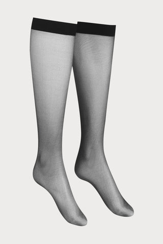 Sheer Black Knee-High Socks 20 Denier