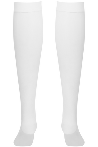 Maison Close Sheer White Knee-High Socks 20 Denier