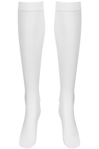 Maison Close Sheer White Knee-High Socks 20 Denier