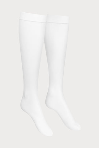 Sheer White Knee-High Socks 20 Denier