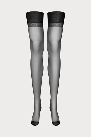 Maison Close Black Signature Back Seamed Nylon Stockings 15 Denier