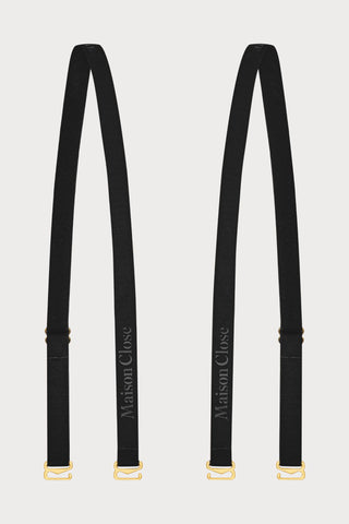 Maison Close Signature Shoulder Straps Black/Gold - Naughty Knickers