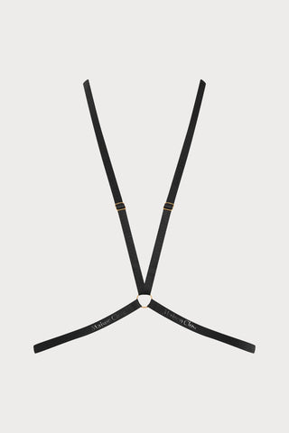 Maison Close Signature Harness Black/Gold - Naughty Knickers