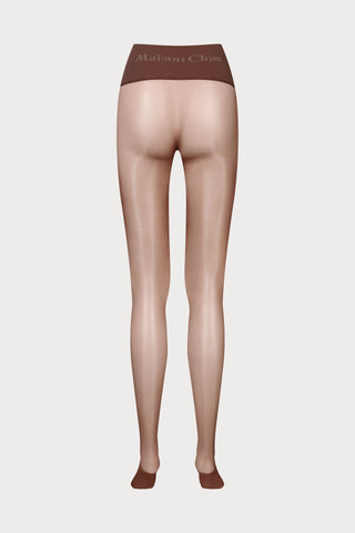 Maison Close Signature Seamless Tights Deep Brown 20 Denier