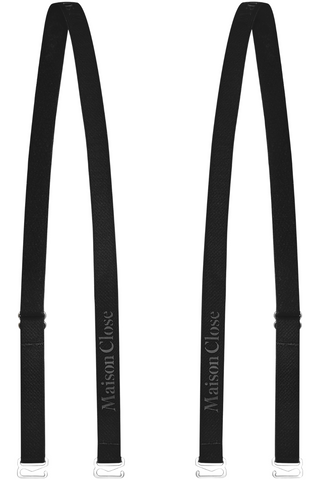 Maison Close Signature Shoulder Straps Black/Silver