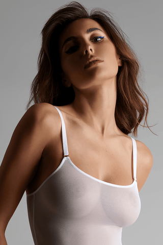 Maison Close Signature Bra Straps White