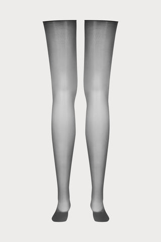 Maison Close Smoky Grey Glossy Cut & Curled Stockings 20 Denier