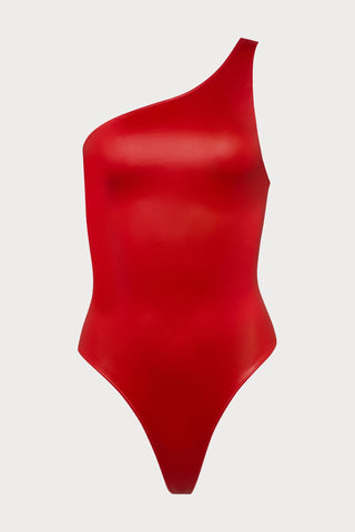 Maison Close Splash Red Asymetric Thong Swimsuit - Naughty Knickers