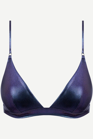 Maison Close Splash Blue Triangle Bikini Top - Naughty Knickers