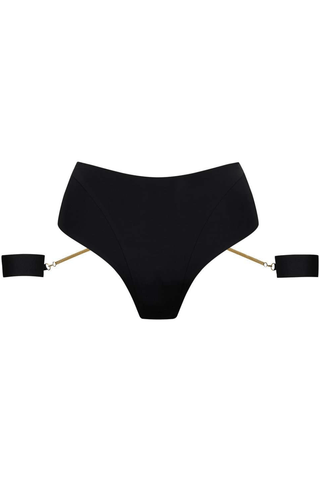 Maison Close Tapage Nocturne High Waist Openable Thong With Cuffs