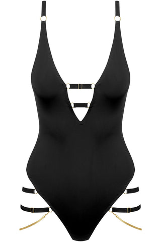 Maison Close Tapage Nocturne V Neck Thong Bodysuit - Naughty Knickers