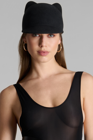 Maison Close Black Wool Cat Hat - Maison Close Accessories
