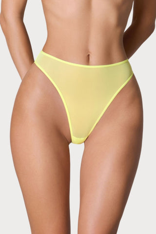 Maison Close Double Sens Pastel High Waist Thong Yellow