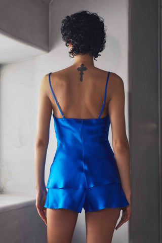 Marjolaine Betty Blue Silk Shorts