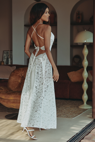 Marjolaine Carmela Long Silk Nightie - Naughty Knickers