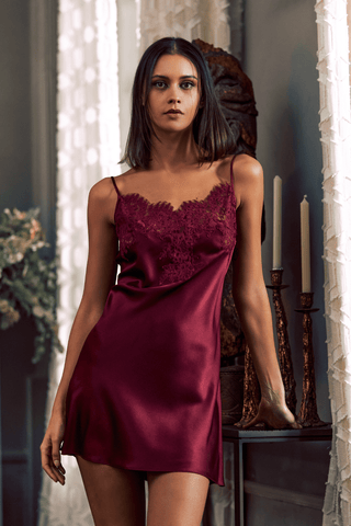 Marjolaine Ruby Nightie Burgundy