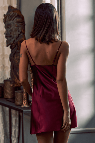 Marjolaine Ruby Nightie Burgundy