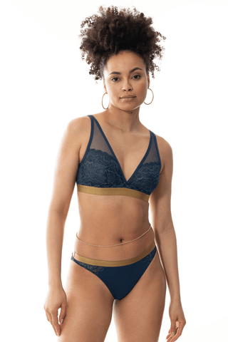 Mey Poetry Posh Triangle Bra Deep Shadow