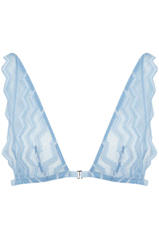 Muse by Coco de Mer Margot Blue Lace Triangle Bra