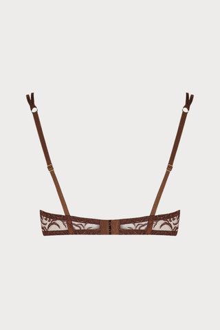 Muse by Coco de Mer Rosalia Plunge Bra Cocoa