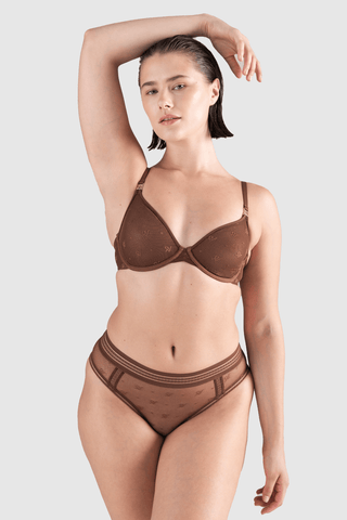 Nudea Monogram Mesh Brazilian Espresso