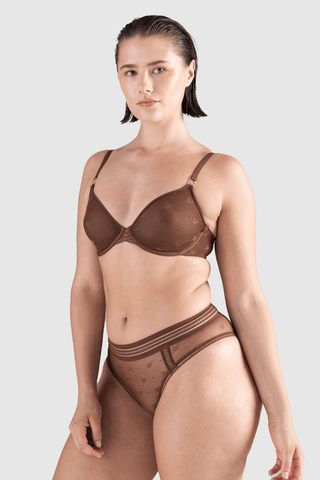 Nudea Monogram Mesh Brazilian Espresso