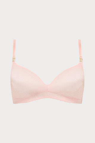 Nudea Sheer Deco Bralette Blush Pink