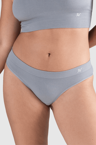 Nudea Tencel™ Seamless High Leg Brief Storm Grey