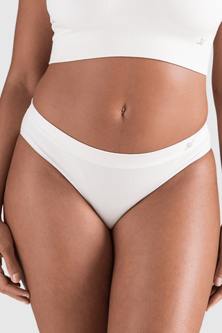 Nudea Tencel™ Seamless High Leg Brief White Sand