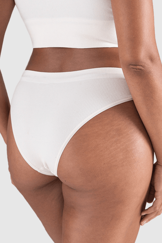 Nudea Tencel™ Seamless High Leg Brief White Sand