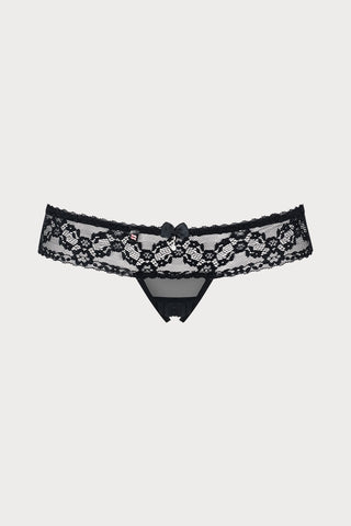 Obsessive 837 Black Crotchless Thong