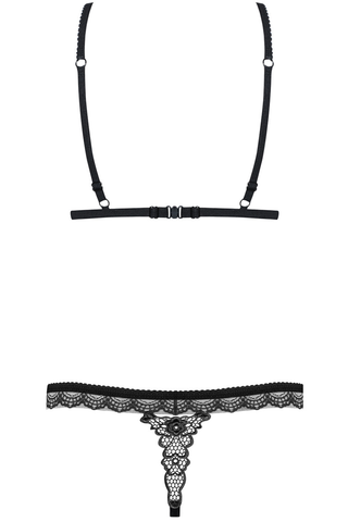 Obsessive 868 Black Bra & Thong - Sexy Black Lingerie