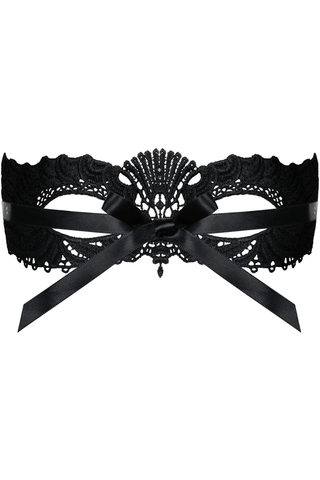 Obsessive A700 Guipure Lace Mask Black