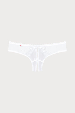 Alabastra White Crotchless Thong