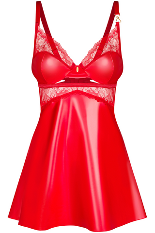 Obsessive Aliosa Red Chemise & Thong Lingerie Set | Wetlook Lingerie