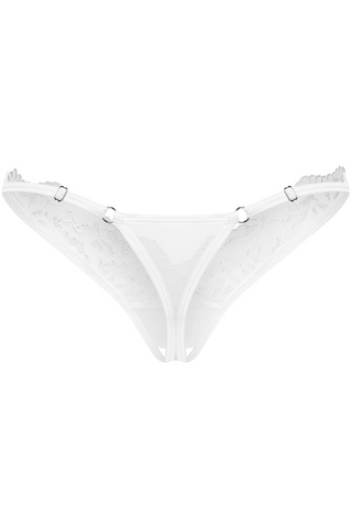 Obsessive Arrowel White Lace Crotchless Thong