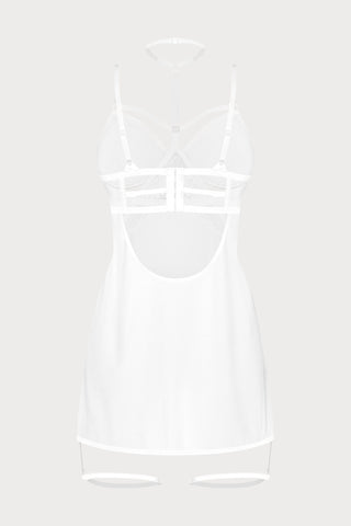 Obsessive Arrowel Sheer White Underwired Chemise