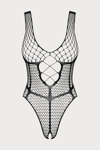 Obsessive B117 Open Crotch Knitted Teddy Black