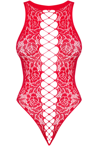 Obsessive B120 Crotchless Teddy Red