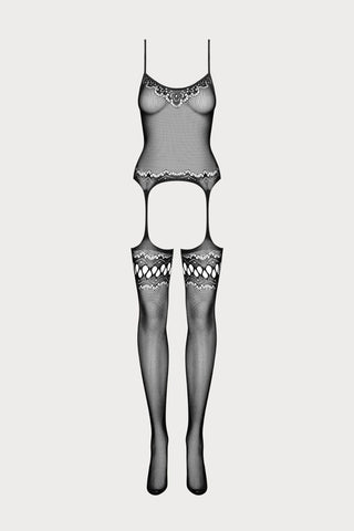 Obsessive F214 Crotchless Bodystocking Black