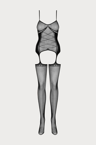 Obsessive G314 Crotchless Bodystocking Black