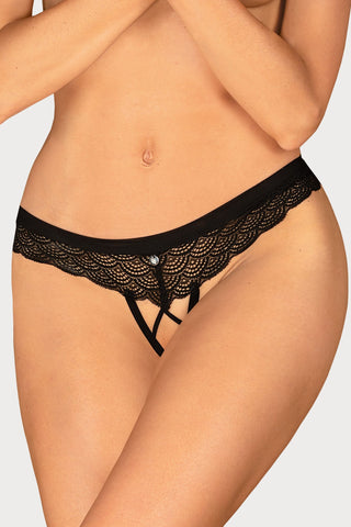 Obsessive Chemeris Crotchless Brief Black